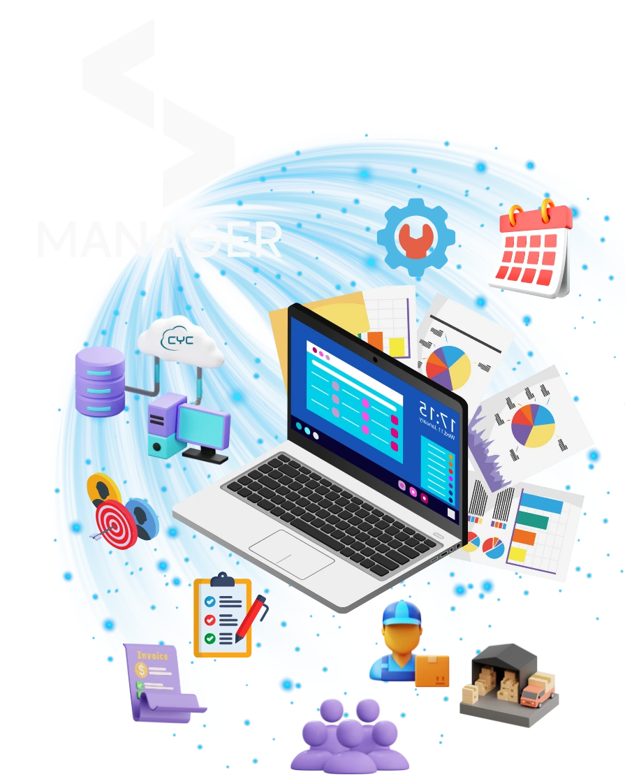 Panel del sistema ERP CYC MANAGER